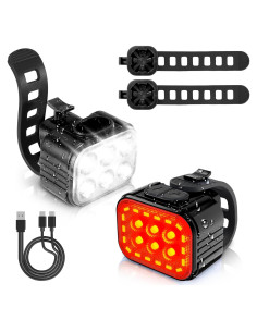 Conjunto de Luces para Bicicleta WORKPRO Recargables IP65