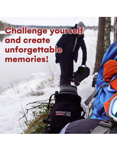 Soporte para Botellas de Agua Wild Wolf 40 oz con Correa Ajustable