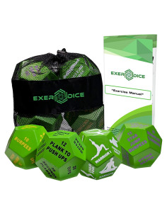 Conjunto de 4 Dados de Ejercicio The FitLid con Manual y Bolsa