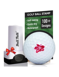 Sello de Pelota de Golf Ball Tatt - Autotintante, Color Hibisco