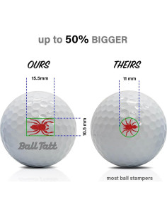 Sello de Pelota de Golf Ball Tatt - Autotintante, Color Hibisco 2