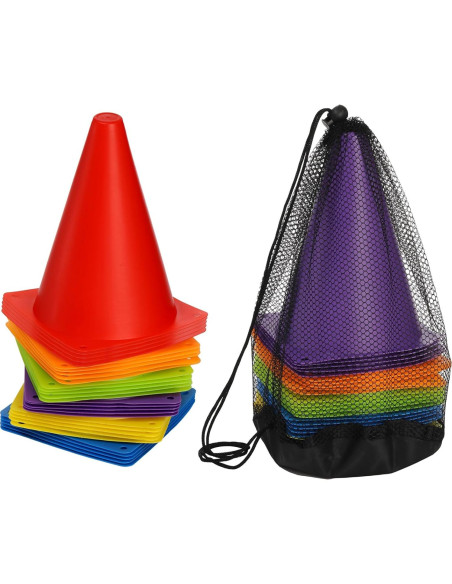 Paquete de 30 Conos de Entrenamiento Faswin 17.78 cm Colores Paquete de 30 Conos de Entrenamiento Faswin 17.78 cm Colores