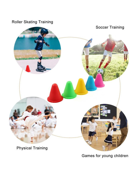 Conjunto de 30 Conos Deportivos Huntoshon - 8 cm, 6 Colores Conjunto de 30 Conos Deportivos Huntoshon - 8 cm, 6 Colores