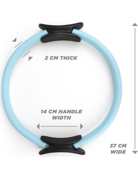 Anillo de Pilates Phoenix Fitness RY1009 38 cm Doble Mango
