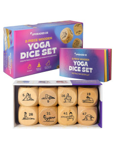 Juego de Dados de Yoga Zinsk - 8 Piezas de Madera con Folleto