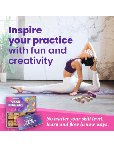 Juego de Dados de Yoga Zinsk - 8 Piezas de Madera con Folleto 2