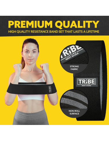 Conjunto de 3 Bandas de Resistencia Tribe Lifting para Piernas