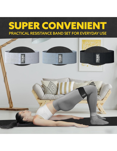 Conjunto de 3 Bandas de Resistencia Tribe Lifting para Piernas