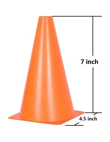 Conos de Fútbol YOQXHY 18 cm Naranja 25 Piezas con Bolsa