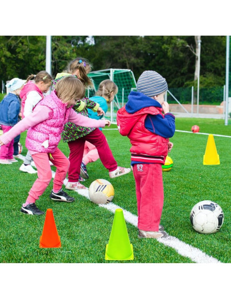 Conos de Fútbol YOQXHY 18 cm Naranja 25 Piezas con Bolsa Conos de Fútbol YOQXHY 18 cm Naranja 25 Piezas con Bolsa