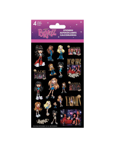 Stickers Bratz Noche de Chicas - 4 Hojas Licenciadas