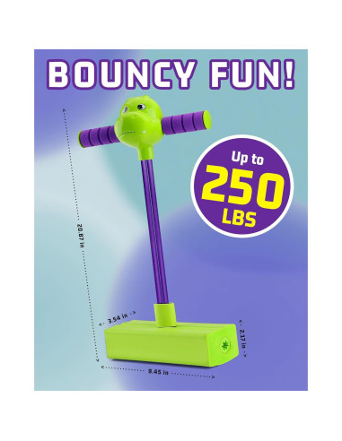 Pogo Stick Dinosaurio SUYE para Niños 3-10 Años hasta 113kg