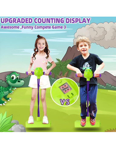 Pogo Stick Dinosaurio SUYE para Niños 3-10 Años hasta 113kg