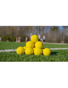 Juego de 12 Pelotas de Lacrosse CrankShooter Amarillas NOCSAE 2