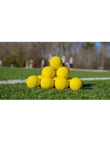 Juego de 12 Pelotas de Lacrosse CrankShooter Amarillas NOCSAE