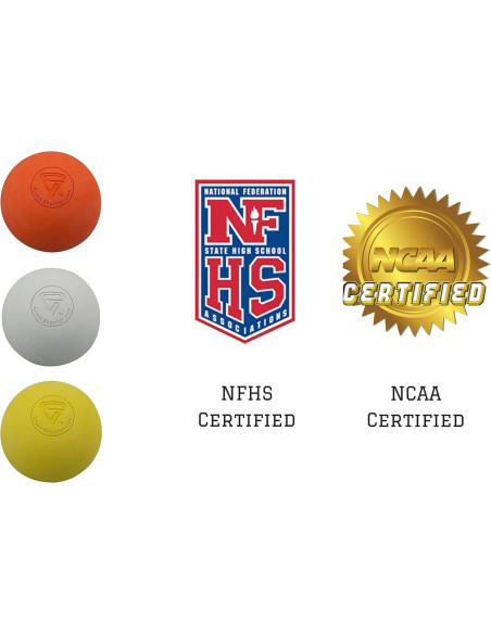 Juego de 12 Pelotas de Lacrosse CrankShooter Amarillas NOCSAE