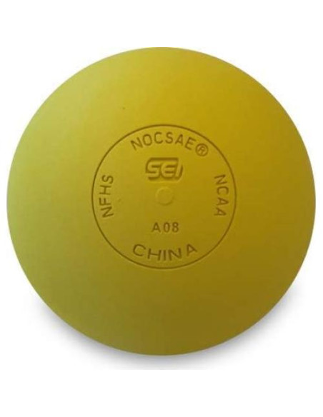 Juego de 12 Pelotas de Lacrosse CrankShooter Amarillas NOCSAE