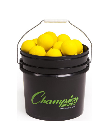 Set de 36 Pelotas de Lacrosse Champion Sports - Amarillo