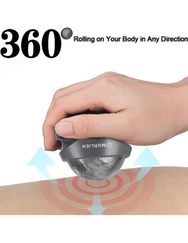 Bola de Masaje MURLIEN Gris 6.5cm Alivio Muscular Manual