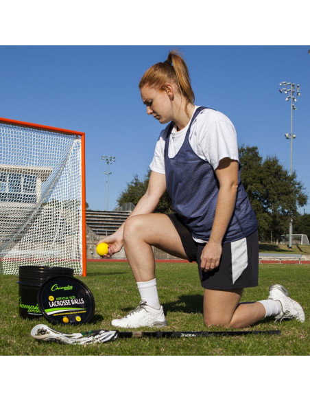 Set de 36 Pelotas de Lacrosse Champion Sports - Amarillo