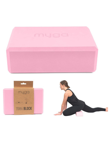 Bloque de Yoga Myga Rosa Polvoriento EVA Antideslizante 14.5x22.9 cm