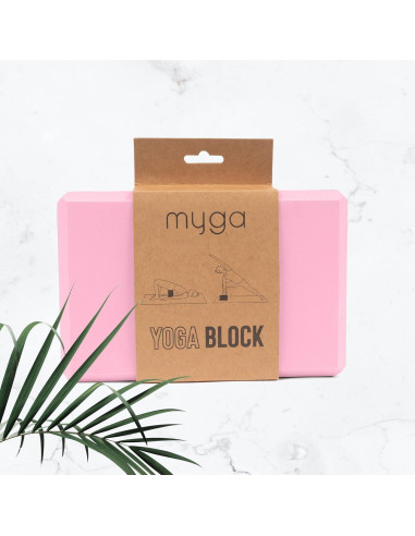 Bloque de Yoga Myga Rosa Polvoriento EVA Antideslizante 14.5x22.9 cm