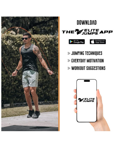 Cuerda de Salto EliteSRS Surge 3.0 Ajustable 3.05m Doble Unders