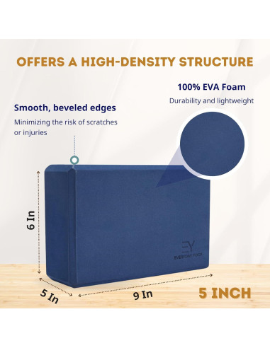 Bloque de Yoga Everyday Yoga Negro 22.86x15.24x10.16 cm