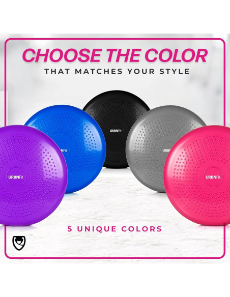 Cojín Inestable URBNFit 33 cm - Disco de Equilibrio Negro