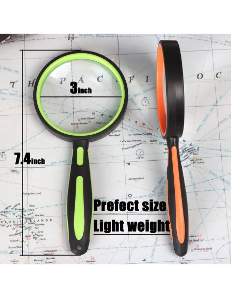 Lupas Irrompibles Ocim 10X - Paquete de 2, 75mm, Verde y Naranja Lupas Irrompibles Ocim 10X - Paquete de 2, 75mm, Verde y Naranja