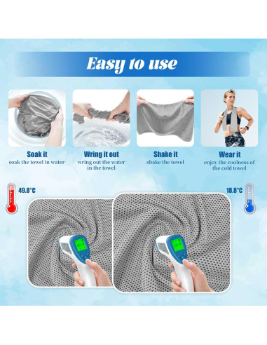 Toallas Enfriadoras PAWPRO 4 Piezas Microfibra 101.6x30.5cm
