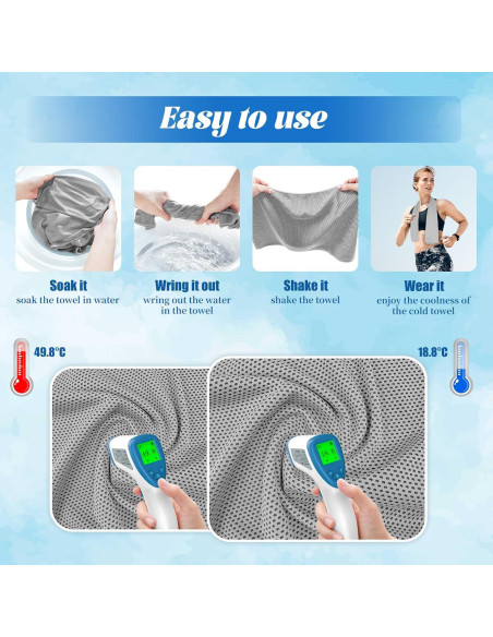 Toallas Enfriadoras PAWPRO 4 Piezas Microfibra 101.6x30.5cm