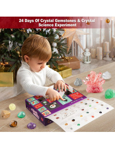 Calendario de Adviento de Cristales JXVICT 2025 - 24 Gemas y Fósiles 2