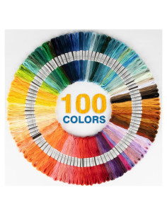 Hilo de Bordado Sukh 100 Colores 8m Algodón y Poliéster