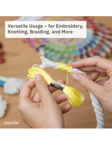 Juego de Hilos de Bordado Inovida - 100 Colores, 4.88m Cada Uno