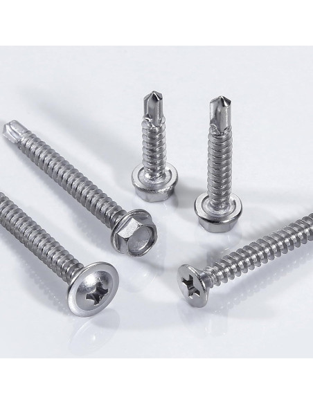 Juego de Tornillos Autoperforantes Yuecinoow 440 Pcs Acero Inoxidable