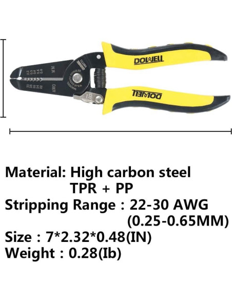 Pelacables DOWELL 22-30 AWG Multifuncional Ergonómico Pelacables DOWELL 22-30 AWG Multifuncional Ergonómico