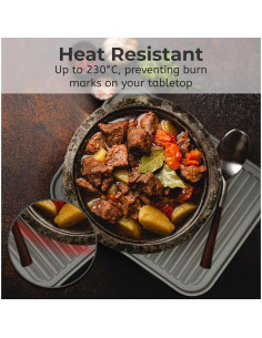 Trivetes de Silicona Linda's Essentials 23x30.5 cm Gris - 2 Pcs 2