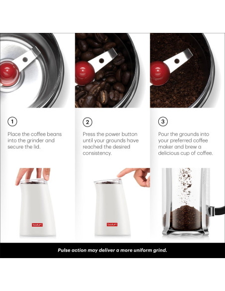 Molinillo Eléctrico de Café Bodum C-Mill Blanco 45g Acero Inoxidable Molinillo Eléctrico de Café Bodum C-Mill Blanco 45g Acero Inoxidable