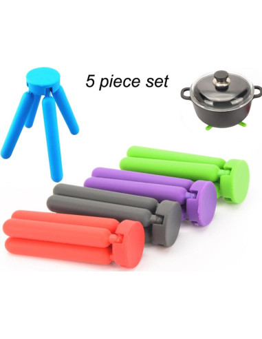 Trivets de Silicona Gruesa KSENDALO Plegables Multicolor 22.1cm