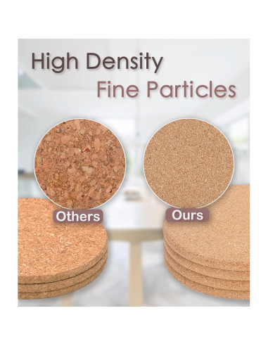 Trivets de corcho KITLAB, 4 piezas, 20.3 cm, resistentes al calor