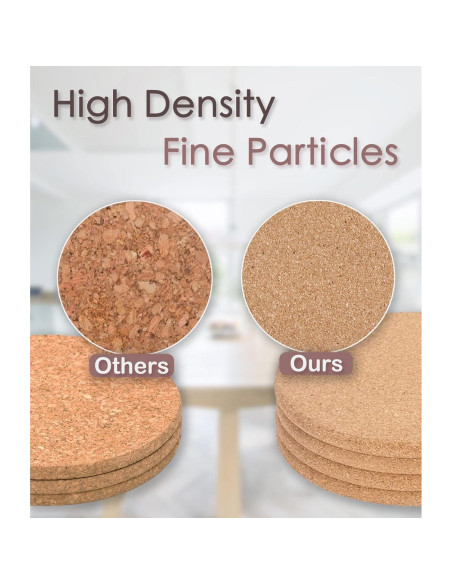 Trivets de corcho KITLAB, 4 piezas, 20.3 cm, resistentes al calor