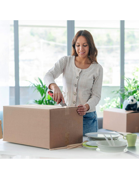 Cuchillo Utility Plegable WORKPRO Rojo con 13 Cuchillas SK5