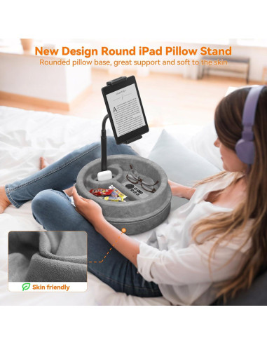Soporte de Almohada para Tableta KDD con Bandeja y Ajuste 360