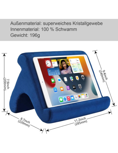 Soporte de Almohada para Tableta SAMHOUSING Marino 3 Ángulos