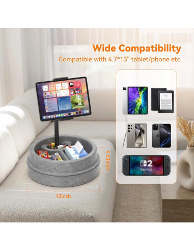 Soporte de Almohada para Tableta KDD con Bandeja y Ajuste 360