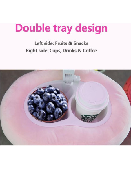 Soporte Almohada para Tablet NKV Rosa Ajustable 4.7-15.6"