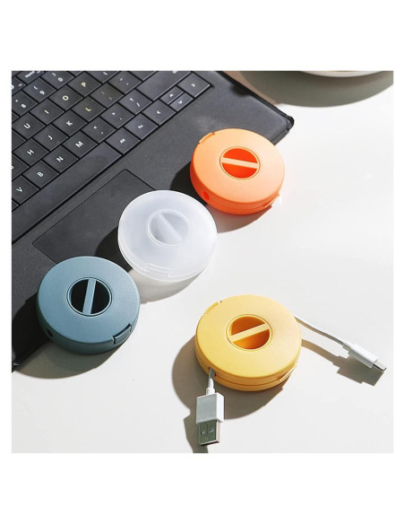 Organizador de Cables Retráctil SITAKE 4 Piezas 6.3x1.7cm