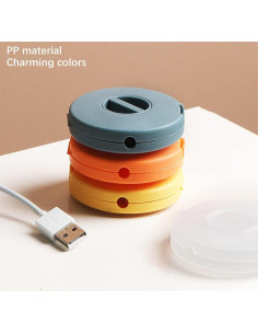 Organizador de Cables Retráctil SITAKE 4 Piezas 6.3x1.7cm 2