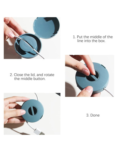 Organizador de Cables Retráctil SITAKE 4 Piezas 6.3x1.7cm